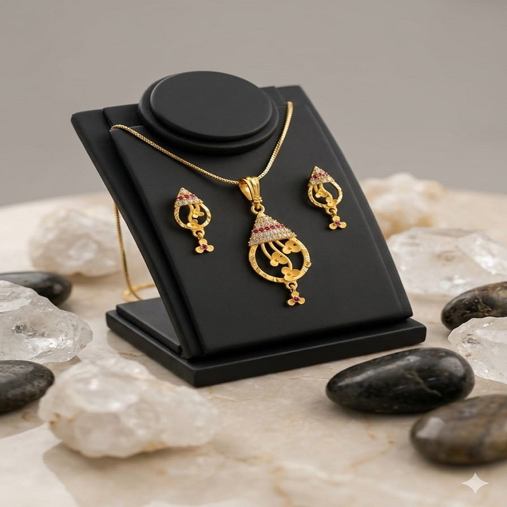 WhatsApp Image 2026-05-28 at 10.24.49 PM (1) Elegant Party Wear Necklace Set - Image 1