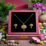 Premium Gold Plated Pendant Set for Women with Earrings