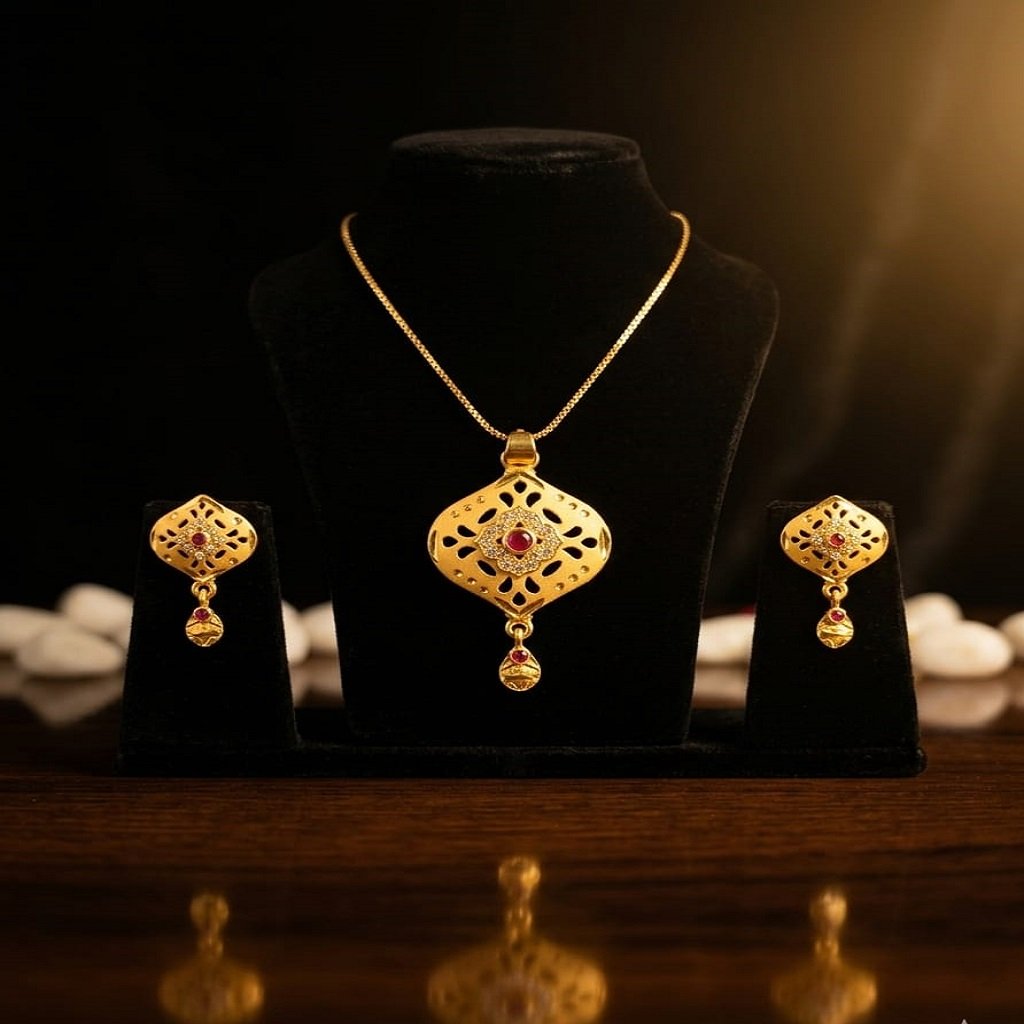 WhatsApp Image 2026-05-29 at 11.33.39 AM (2) Stylish Gold Plated Jewelry Set for Women & Girls - Image 1