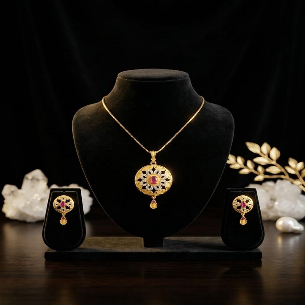 WhatsApp Image 2026-05-29 at 2.07.06 PM (1) Fashionable Imitation Jewelry Pendant Set for Women - Image 1