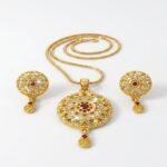 Premium Gold Plated Pendant Set for Women with Earrings - Image 5
