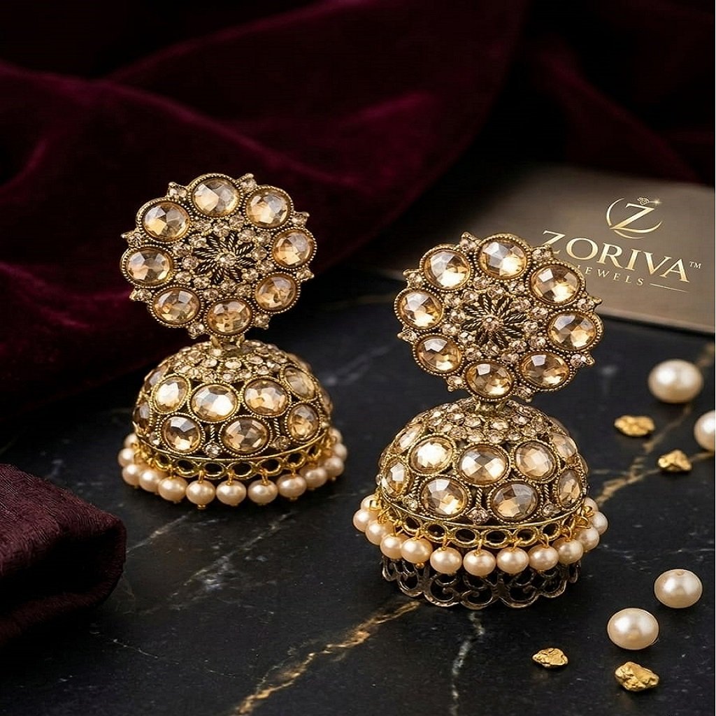 WhatsApp Image 2026-06-02 at 12.49.57 PM Heavy Traditional Jhumka Earrings for Women | Bridal & Wedding Ethnic Jewelry - Image 1