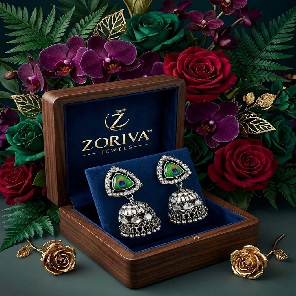 WhatsApp Image 2026-06-02 at 5.19.50 PM (1) Luxury Bridal Jhumka Earrings | Heavy Ethnic Earrings for Women - Image 1