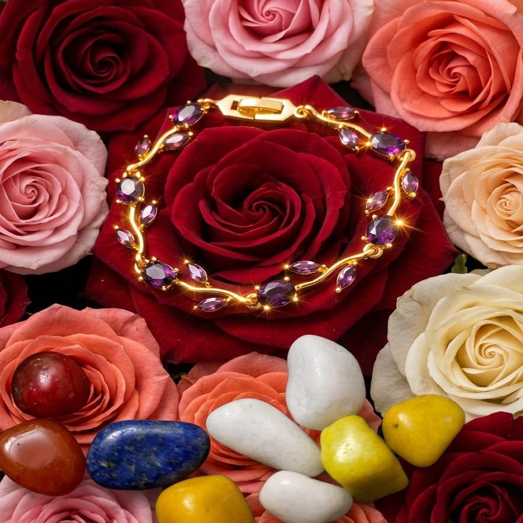WhatsApp Image 2026-06-03 at 1.32.55 PM (1) Premium wine color Crystal Bracelet – Lightweight & Stylish - Image 1