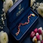 Luxury Statement Bracelet with Red & Green Stones