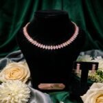 Bright Stone Party Wear Necklace Set with Earrings for Women | Designer Jewelry Set - Image 3