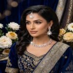 Luxury Bridal Crystal Necklace Set with Earrings for Women