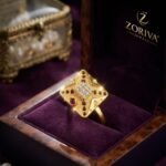 Micro Gold Plated Big Size Ring for Women | Premium Party Wear Statement Ring - Image 2