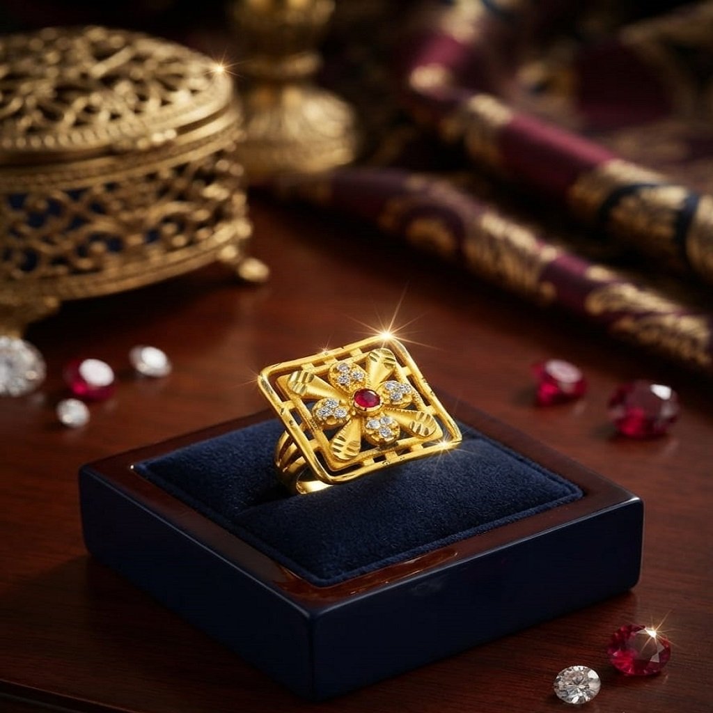 WhatsApp Image 2026-07-07 at 10.50.02 PM Fashion Big Size Ring for Women | Elegant Gold Plated Statement Ring - Image 1