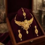 Gold Plated Necklace Set with Earrings & Maang Tika for Women | Bridal Jewellery - Image 2