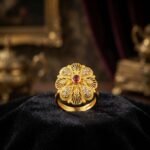 Designer Big Size Ring for Women & Girls | Micro Gold Plated Jewelry Luxury Micro Gold Plated Cocktail Ring | Bridal & Party Wear Ring - Image 3
