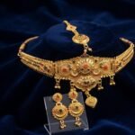 Bridal Micro Gold Plated Necklace Set with Earrings & Maang Tikka for Women - Image 2