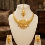 Traditional Micro Gold Plated Bridal Jewellery Set for Women & Girls